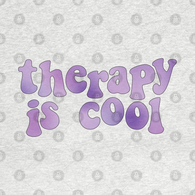 Therapy is Cool Purple by Gold Star Creative